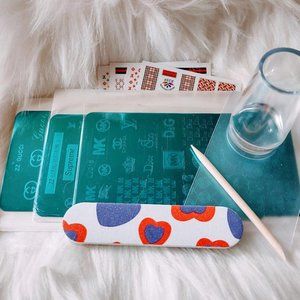 New! Nail Stamping Plates Bundle with Gifts